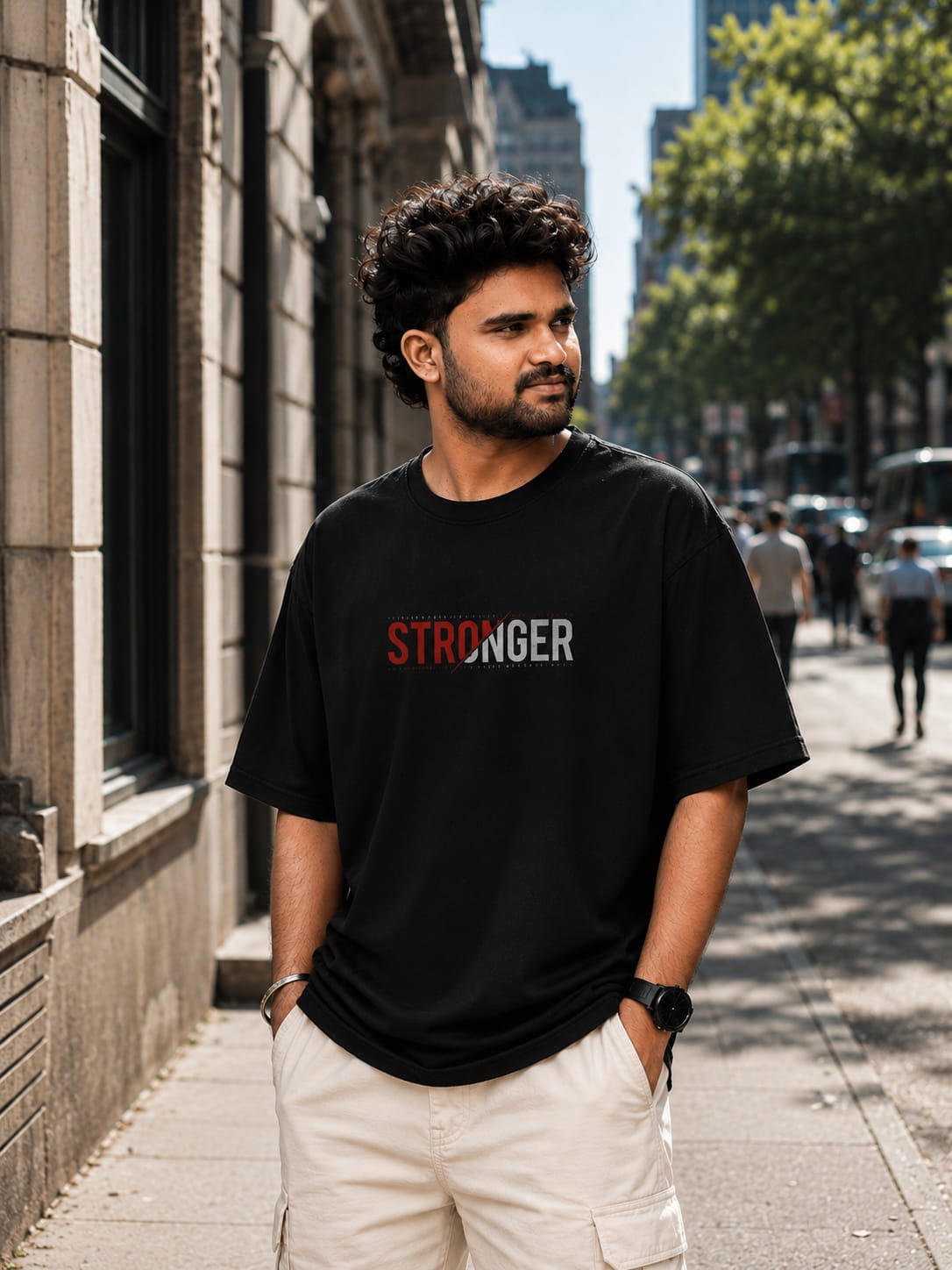 STRONGER Unisex Terry Oversized Tee