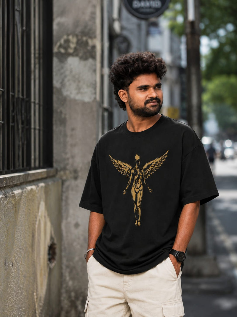 ANGEL WINGS Unisex Terry Oversized Tee